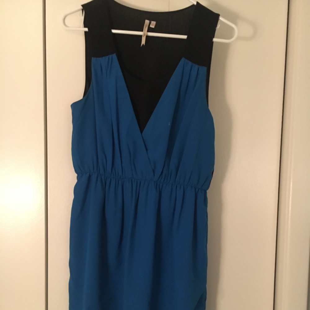 Bold blue/black dress